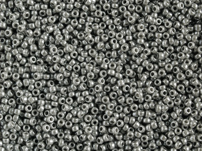 graue Miyuki Rocailles Perlen Größe 15/0 Farbe 443D
